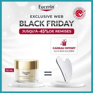 Eucerin Hyaluron-Filler + Elasticity Soin de Jour 50ml – Offre Web Black Friday 2025 : Gua Sha Eucerin Offert